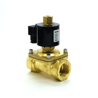 Vanne solénoïde en laiton Hoyan PU-50K 2 pouces normalement ouverte 2 voies pour gaz/eau/huile/air AC/DC