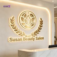 Lettres 3D en acier inoxydable personnalisées rétroéclairées par LED, halo inversé illuminé, logo mural pour entreprise, bureau, signalétique, étanche IP65, usage commercial