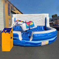 Jeu de manèges à cheval licorne mécanique en plein air Machine de location commerciale Bull Rodeo Équitation pour adultes et enfants Fête