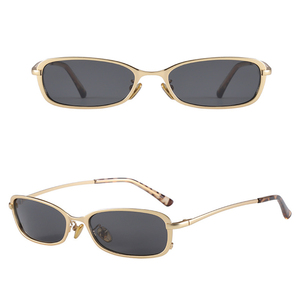 Occhiali da Sole alla Moda per Donne, Montature Rettangolari Piccole per Guida e Attività all'Aperto, Occhiali da Sole Leggeri in Metallo di <span class=keywords><strong>Design</strong></span> per Uomini - Product Image 5