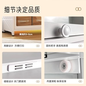 Bibliothèque multifonction en acier avec porte vitrée, meuble de rangement sur pied pour l'organisation et l'embellissement du salon - Product Image 4