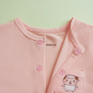 Manufacturer Direct Baby Footie Sleepsuit - 0-9 Month Soft Knit Fabric - Custom Pocket Detail <b>Onesie</b> OEM/ODM - Product Image 1