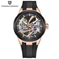Montre mécanique de luxe pour homme PAGANI DESIGN YS030 Alien Hollow Tourbillon, mouvement transparent en acier inoxydable luminescent, saphir.