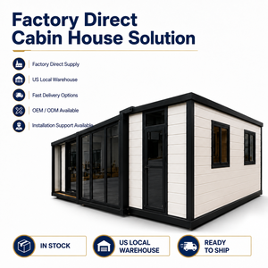 Maisons préfabriquées modulaires Tiny Homes - Structure de maison modulaire extensible en acier imperméable, hôtel Tiny Home, tailles 20FT/30FT/40FT - Product Image 1