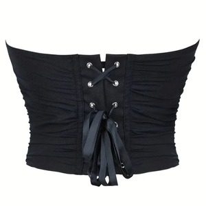 Shaper corpo da donna Top corsetto da ragazza Overbust Lingerie Bustier Top nero bianco vittoriano corsetti - Product Image 6