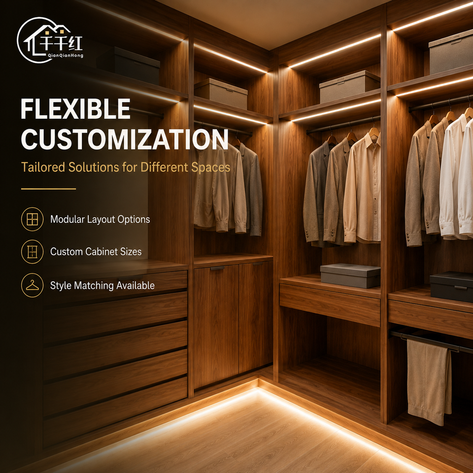 Luxury Walk In Closet Wardrobe System Custom Bedroom Storage Furniture ...
