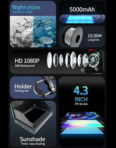 Cámara <span class=keywords><strong>de</strong></span> Pesca Submarina JXI con Pantalla Táctil IPS <span class=keywords><strong>de</strong></span> 4.3 Pulgadas, HD 1080P, 30M a Prueba <span class=keywords><strong>de</strong></span> Agua, Visión Nocturna IR, Detector <span class=keywords><strong>de</strong></span> Peces con Visión Nocturna, 5000 mAh - Product Image 5