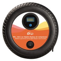 Compresseur d'air portable 12V intelligent avec affichage numérique et préréglages pour pneus, surveillance de la pression des pneus, pompe à air pour voiture en ABS