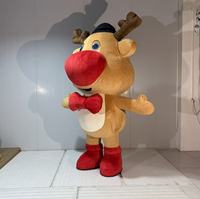 Costume de mascotte gonflable géant de renne de 2,6 m, costume gonflable pour adulte, corps entier, pour fête de Noël, défilé