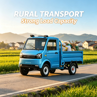 Auto Eléctrico 2026 de Doble Puerta y Doble Asiento, con Batería de Litio Ternaria, Camioneta Eléctrica de Cuatro Ruedas, Mini Pickup