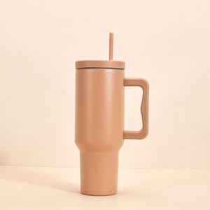<b>40oz</b> Car Travel H4.0 <b>Handle</b> <b>Tumbler</b> Vacuum Mug Lid Straw Non-Slip Base ODM OEM Custom Brand - Product Image 2