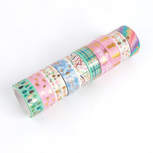 Ensemble de ruban de papier cadeau boîte enfants bricolage manuel ruban nouveau rouleau <span class=keywords><strong>entier</strong></span> de ruban de papier de dessin animé mignon décoratif - Product Image 5