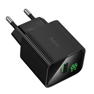 Hoco cs81a tuyệt vời duy nhất cổng USB QC3.0 sạc với hiển thị kỹ thuật số EU - Product Image 3