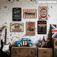 No puedes comprar la felicidad, pero puedes comprar herramientas, cartel metálico vintage, arte de pared retro y divertido para garaje