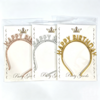 Serre-tête 3D en plastique « Joyeux Anniversaire » – Vente directe usine – Accessoire de fête audacieux pour cheveux – Décoration pour photos de célébration