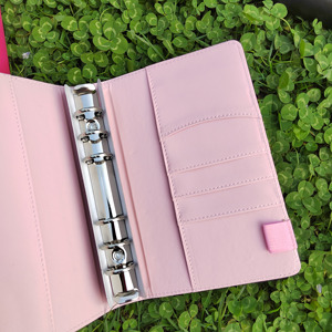 Raccoglitori economici personalizzati macaron all'ingrosso A6 raccoglitore budget <span class=keywords><strong>a</strong></span> scacchi in pelle PU raccoglitore budget organizer A5 - Product Image 4