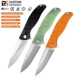 Navaja de Bolsillo Plegable Táctica EDC de Acero 8CR14 con Mango G10, para Supervivencia, Caza y Camping al Aire Libre, con Clip - Product Image 1