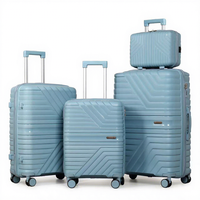 Ensemble de valises modernes de luxe imperméables en PP, légères, grande capacité, avec serrure TSA, en polyester, 4 pièces, ensemble de bagages à roulettes de voyage