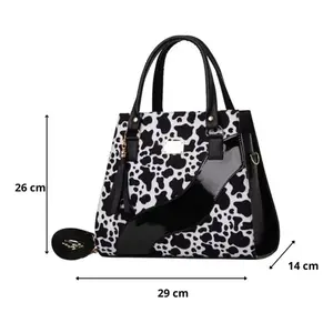 Bolso de Mano para Mujer Fana Marian, Cuero Patentado con Estampado Animal, Estilo Lujoso, Asas Superiores, Uso Diario - Product Image 4