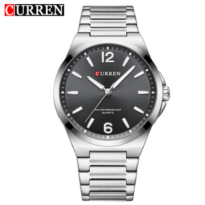 Montre à quartz CURREN 8493 pour homme, avec aiguilles lumineuses, calendrier, style business, montre-bracelet de luxe en acier inoxydable - Product Image 6