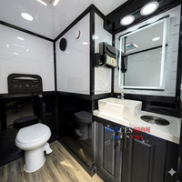 Remorque WC et Douche Portable de Luxe Populaire pour Extérieur, Cabine de Douche et Toilettes Mobiles à Vendre