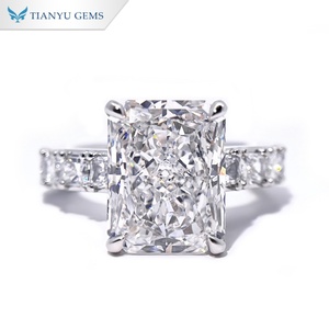 Tianyu đá quý phòng thí nghiệm kim cương D VS1 rạng rỡ cắt cvd với pt950 Nhẫn đính hôn forwomen món quà sinh nhật - Product Image 1