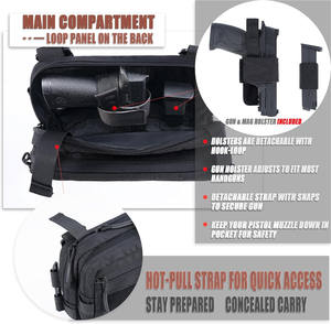 Muestra Gratuita de Bolsa Táctica Multifuncional, Bandolera y Pechera con Correa para Portar Pistola Oculta para Actividades al Aire Libre - Product Image 2