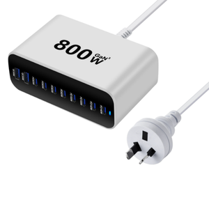 Base de Carga Rápida de Escritorio USB-C USB-A de 10 Puertos y 800 W PD 3.1, Soporte de Carga GaN para Teléfono Móvil, Computadora Portátil, PC, Tabletas - Product Image 1
