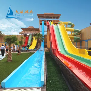 Bedrijven Leveren Amusement Games Speeltuin Waterpark Waterspeeltoestellen Glasvezel Waterglijbaan Voor Kinderen En Volwassenen 15M