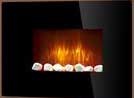 Cheminée électrique LED à haute efficacité, effet de flamme réaliste breveté, montage mural, télécommande, usage domestique, design moderne