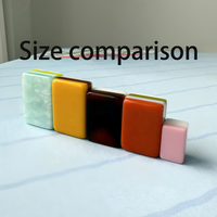 HIMORE – Nouveaux jeux de mahjong de luxe en acrylique (160 tuiles) style américain pour 4 joueurs, format mini portable, idéal pour le poker en extérieur
