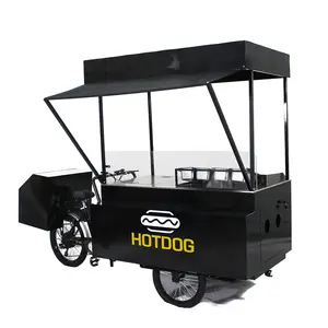 Jxcycle-carrito de comida para perro caliente, parrilla de calle, bicicleta