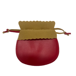 Sac en cuir velours pour collier et broche, pochette à cordon pour fard à paupières et rouge à lèvres - Product Image 3