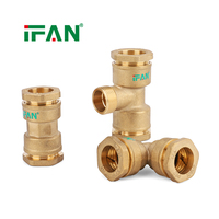 Raccord en laiton à filetage femelle IFAN, raccords à compression en laiton, union à connexion rapide, accessoires pour la plomberie et l'alimentation en eau