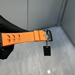 Fashion Luxury Design RM11-03 Carbon Fiber Orange Rubber Strap Sports Style Men's Flyback Chronograph Racing <b>Mechanical</b> <b>Watch</b> - Product Image 2
