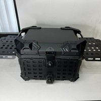 Vente en gros de nouveaux coffres à bagages portables pour moto, noirs, 45L, en alliage d'aluminium, multifonctionnels, blindés