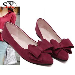 وصل حديثًا أحذية نسائية أحذية نسائية مدببة من الأمام أحذية مسطحة جميلة بعقدة فراشية - Product Image 3