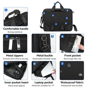 Sac d'ordinateur portable personnalisé <span class=keywords><strong>sacoche</strong></span> de bureau étanche avec sangle bandoulière durable sac à dos d'affaires pour ordinateur portable école travail - Product Image 4