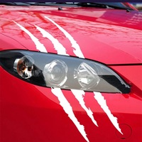 Autocollant en vinyle réfléchissant imperméable YECAI Monster Claw Scratch pour phare de voiture, hayon, adaptable à toutes les voitures