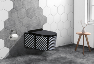 WC suspendu moderne en porcelaine, sanitaires en céramique blanche - Product Image 2