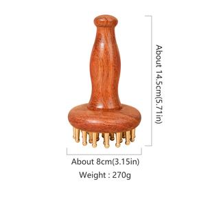 Professionale 29 denti in ottone solido meridiano spazzola strumento di massaggio per la testa meridiana terapia & assistenza sanitaria - Product Image 6