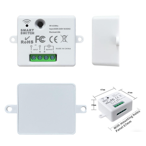 Thông minh không dây RF433MHz điều khiển từ xa 4-nút tường Bảng điều chỉnh push button chuyển đóng gói trong hộp - Product Image 5