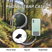 Lanière universelle réglable de conception sportive de téléphone portable de conception de téléphone portable de TPU sangle réglable faite sur commande de téléphone portable de TPU pour l'iPhone OPP emballé