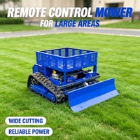 Tondeuse à gazon télécommandée tout-terrain certifiée CE EPA, coupe-herbe à essence RC pour la tonte sur pentes raides et en pente