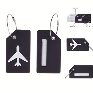 Étiquettes de bagages en silicone personnalisées avec logo, étiquettes de bagages de voyage vierges personnalisables pour compagnies aériennes, étiquettes de bagages de luxe en gros - Product Image 2