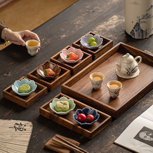 Petite assiette en céramique en forme de fleur, plat en porcelaine pour fruits, thé, en-cas, décoration de mariage - Product Image 4