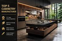 Meubles de cuisine modulaires modernes en aggloméré, MDF et contreplaqué pour salle à manger avec tiroir et évier