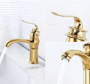 Robinet de lavabo monocommande <span class=keywords><strong>en</strong></span> alliage de <span class=keywords><strong>zinc</strong></span> de style rétro europé<span class=keywords><strong>en</strong></span>, à montage sur plan, avec cartouche céramique, couleur personnalisée, finition électrolytique - Product Image 3