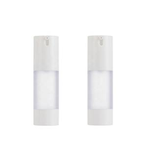 Botellas de Lujo Vacías de Plástico Esmerilado con Bomba Airless para Lociones Cosméticas, Tamaños de 15ml, 30ml, 50ml para Suero de Cuidado de la Piel - Product Image 1