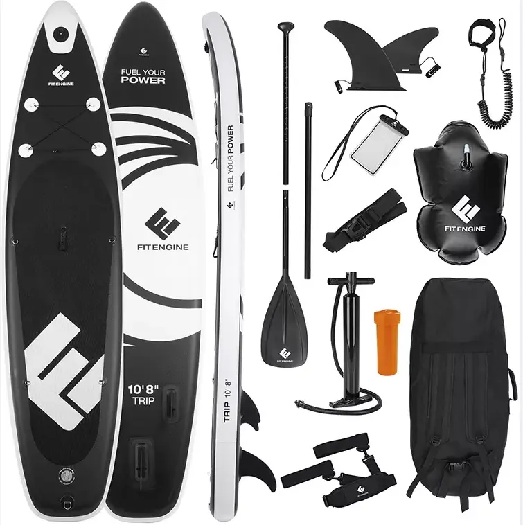 New Trendy Wholesale Water Sports Inflatable Stand Up Soft Air Paddle Board Foldable Supboard Dropshipping OEM Isup